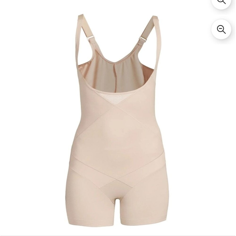 Cupid Women's Extra Firm Control Tummy Tuck Open-Bust Boy Short Bodysuit Size4XL
